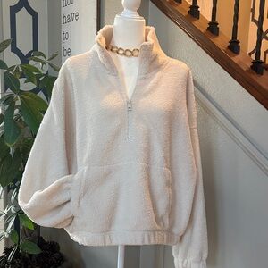 Cozy Cream Costal Gramma / Cottage, Cabin core Quarter-Zip Pullover 🤩